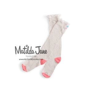 Matilda Jane Once Upon a Time Fan Knee High Socks Size Medium NWT